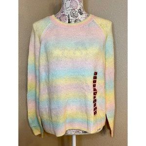 BB Dakota by Steve Madden Ombre Sweater Rainbow Crazy On You Women's XL Yellow